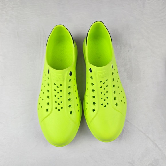 People Shoes Water Shoes Neon Yellow Rubber Slip On Casual Size M8 W10‎ - Picture 3 of 9